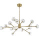 Graham 15 Light 42 inch Gold Pendant Ceiling Light