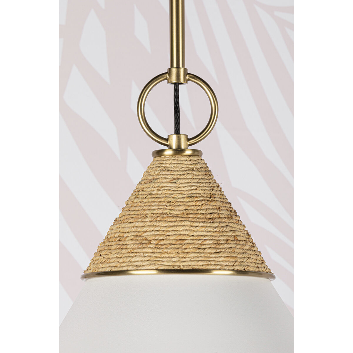 Mica 1 Light 13 inch Aged Brass Pendant Ceiling Light