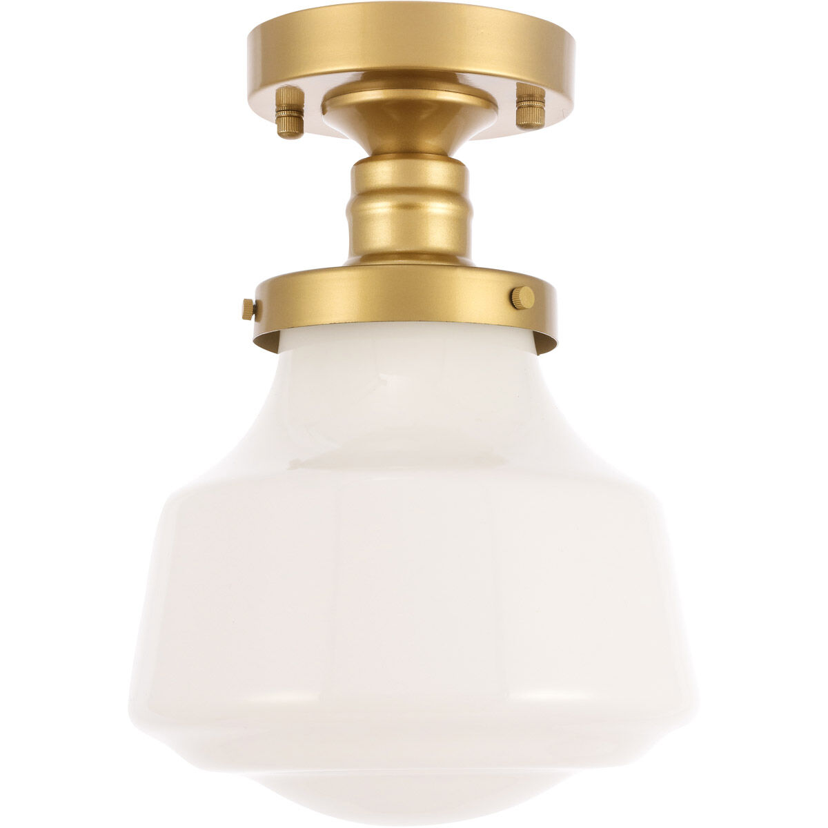 Lyle 1 Light 8 inch Brass Flush Mount Ceiling Light