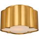 Lotus 1 Light 10 inch Winter Brass Flush Mount Ceiling Light