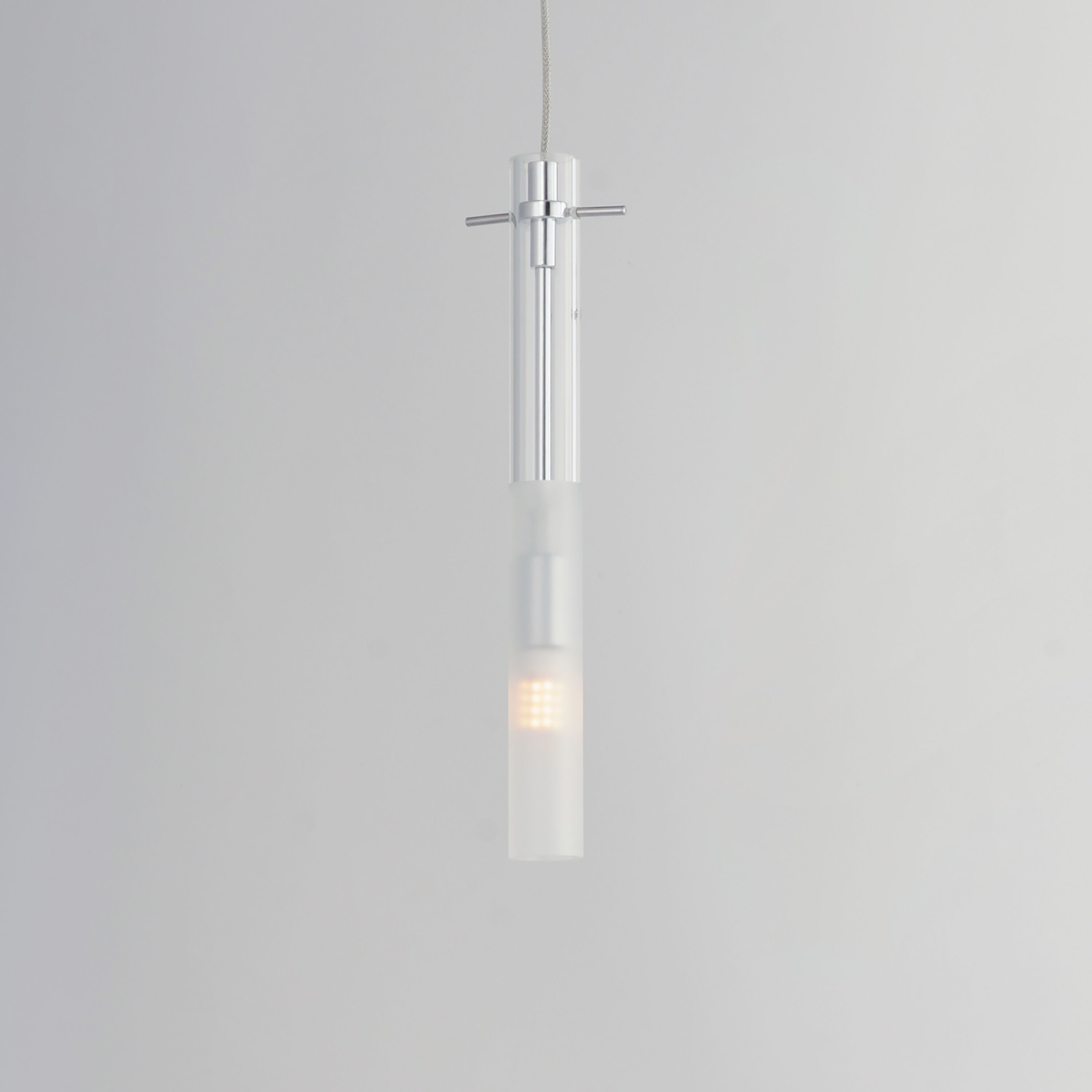 Pipette LED 1.25 inch Polished Chrome Single Pendant Ceiling Light