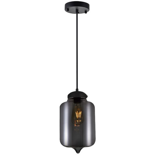 Glass 1 Light 7 inch Black Down Mini Pendant Ceiling Light