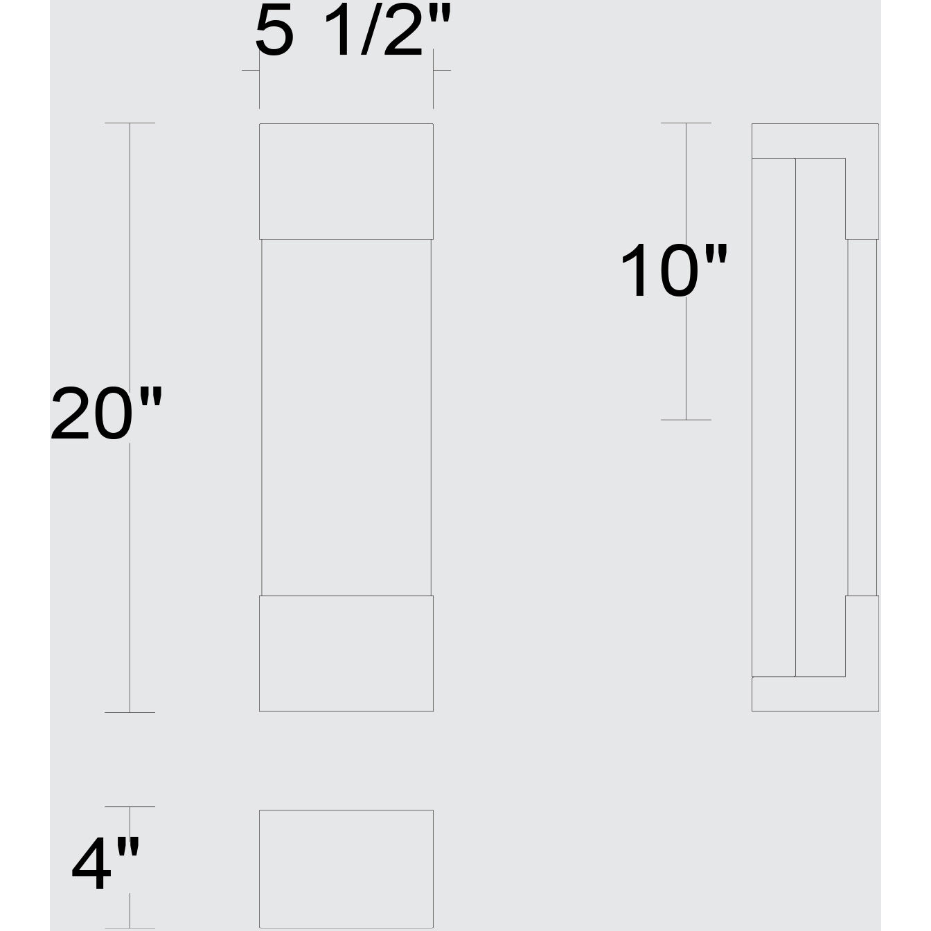 Mystic LED 20 inch Painted Patina Brass Outdoor Wall Sconce