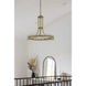 Clover 8 Light 22.5 inch Aged Brass Chandelier Ceiling Light