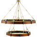 Hill Country 20 Light Darkened Bronze and Brass Chandelier Ceiling Light