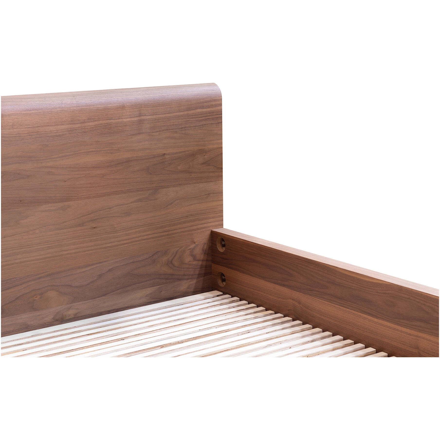 Round Off Brown Bed, Queen