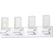 Ice 4 Light 26 inch Chrome Vanity Light Wall Light