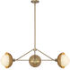 Perth 3 Light 39.88 inch Brushed Gold Chandelier Ceiling Light