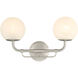 Whitehall 2 Light 18 inch Brushed Nickel Vanity Light Wall Light