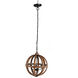 Pratt 4 Light 22 inch Brown Pendant Ceiling Light
