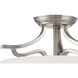 Treme 2 Light 13 inch Brushed Nickel Semi Flush Mount Ceiling Light