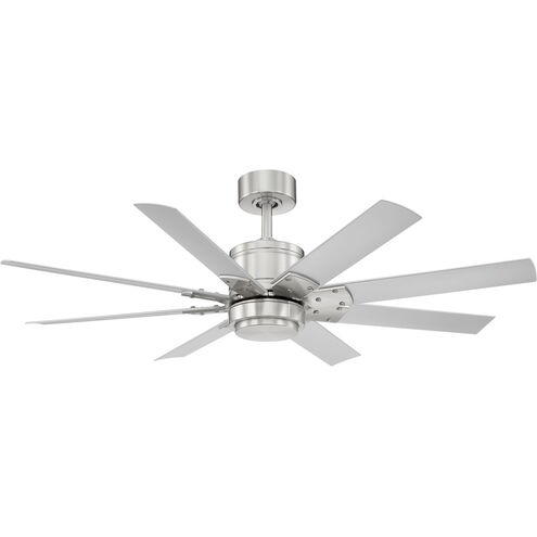 Renegade 52 inch Brushed Nickel Titanium with Titanium Blades Downrod Ceiling Fan in 2700K