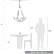 Madera 6 Light 28 inch Antique Black Iron Chandelier Ceiling Light