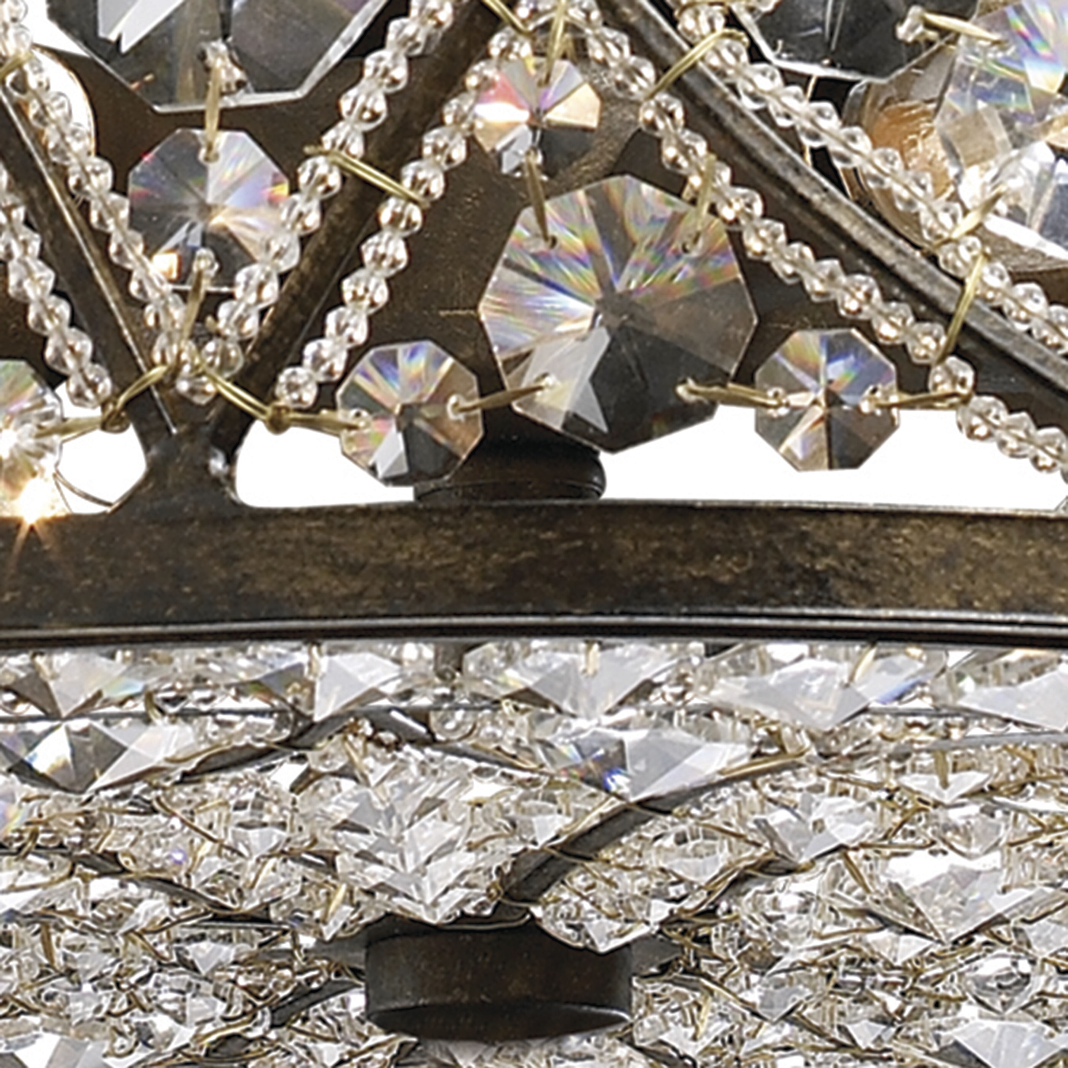 Amherst 6 Light 17 inch Antique Bronze with Clear Chandelier Ceiling Light