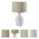 Margot 25 inch 100.00 watt White Textured Ceramic Table Lamp Portable Light