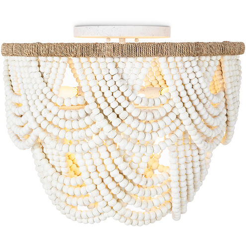 Lorelei 6 Light 24 inch White Flush Mount Ceiling Light