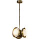 Alonso Pendant Ceiling Light in Vintage Brass