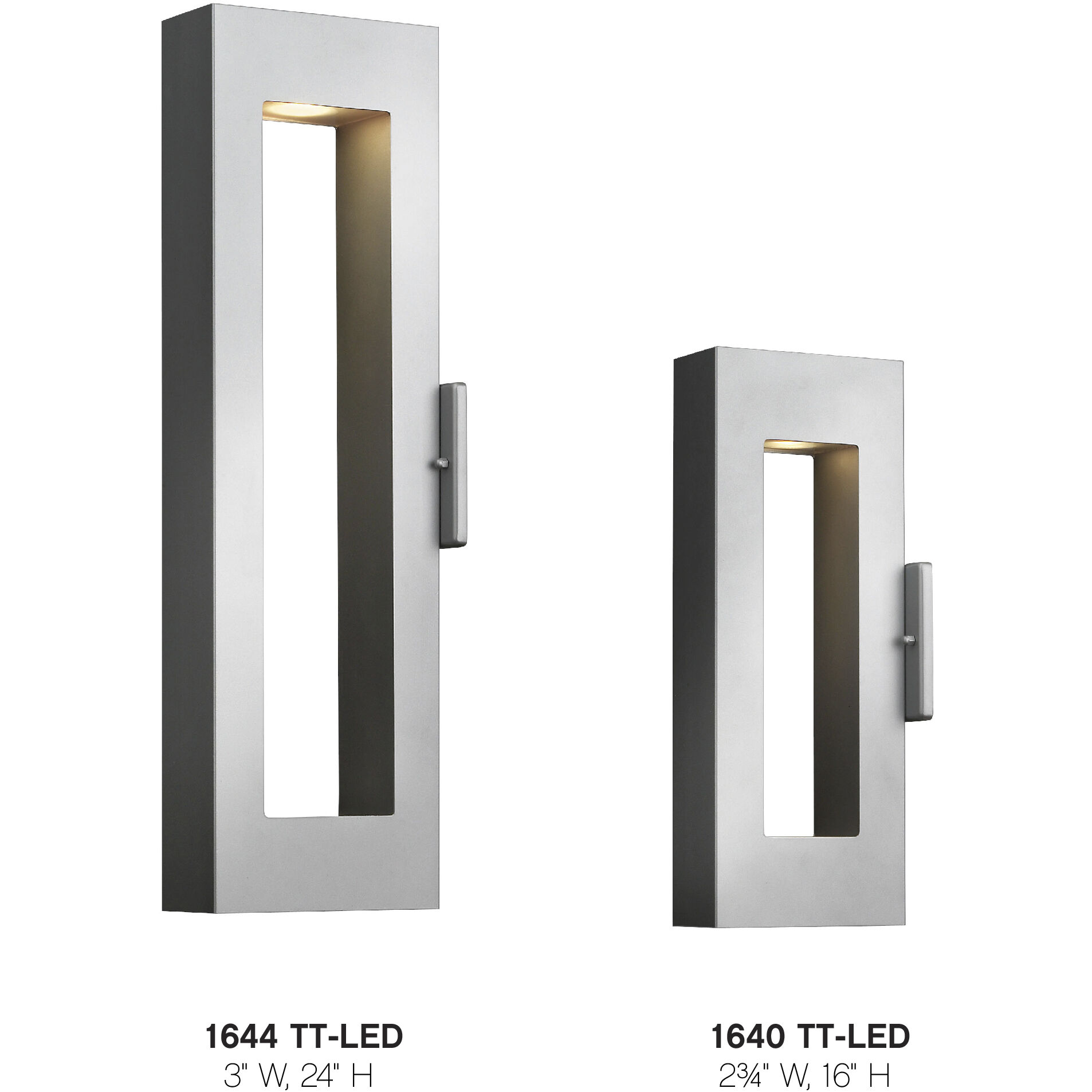 Atlantis LED 16 inch Titanium Outdoor Wall Mount Lantern, Small