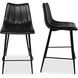 Alibi 37 inch Black Counter Stool, Set of 2