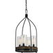 Chardon 4 Light 15 inch Iron Wood Chandelier Ceiling Light