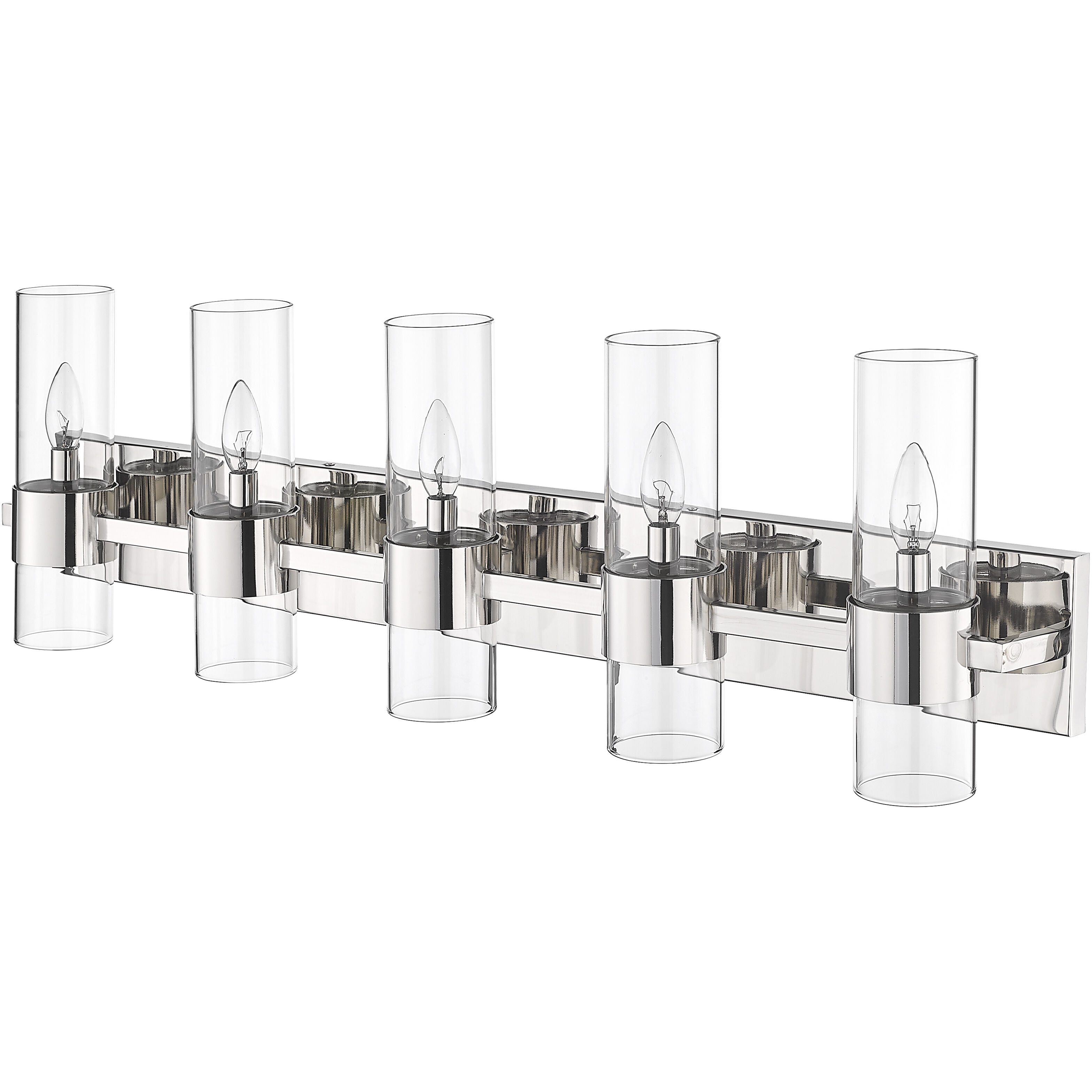 Lawson 5 Light 38 inch Polished Nickel Vanity Wall Light