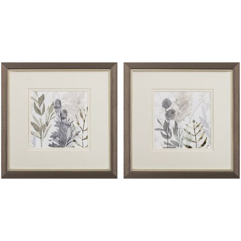 Florals Collection Gray Framed Art