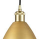 Ballston Dome 1 Light 8 inch Satin Gold Mini Pendant Ceiling Light