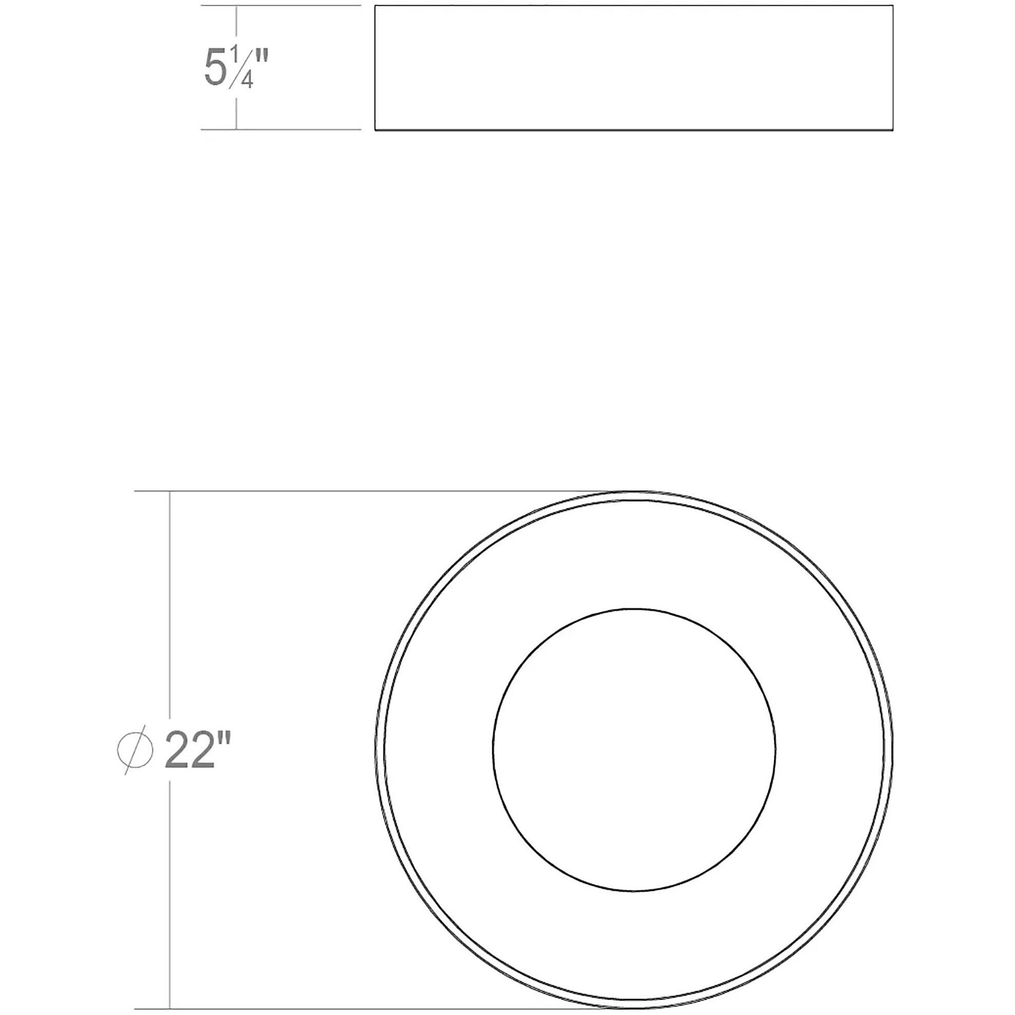Ilios LED 22 inch Dove Gray Flush Mount Ceiling Light