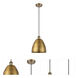 Ballston Dome 1 Light 9 inch Brushed Brass Mini Pendant Ceiling Light