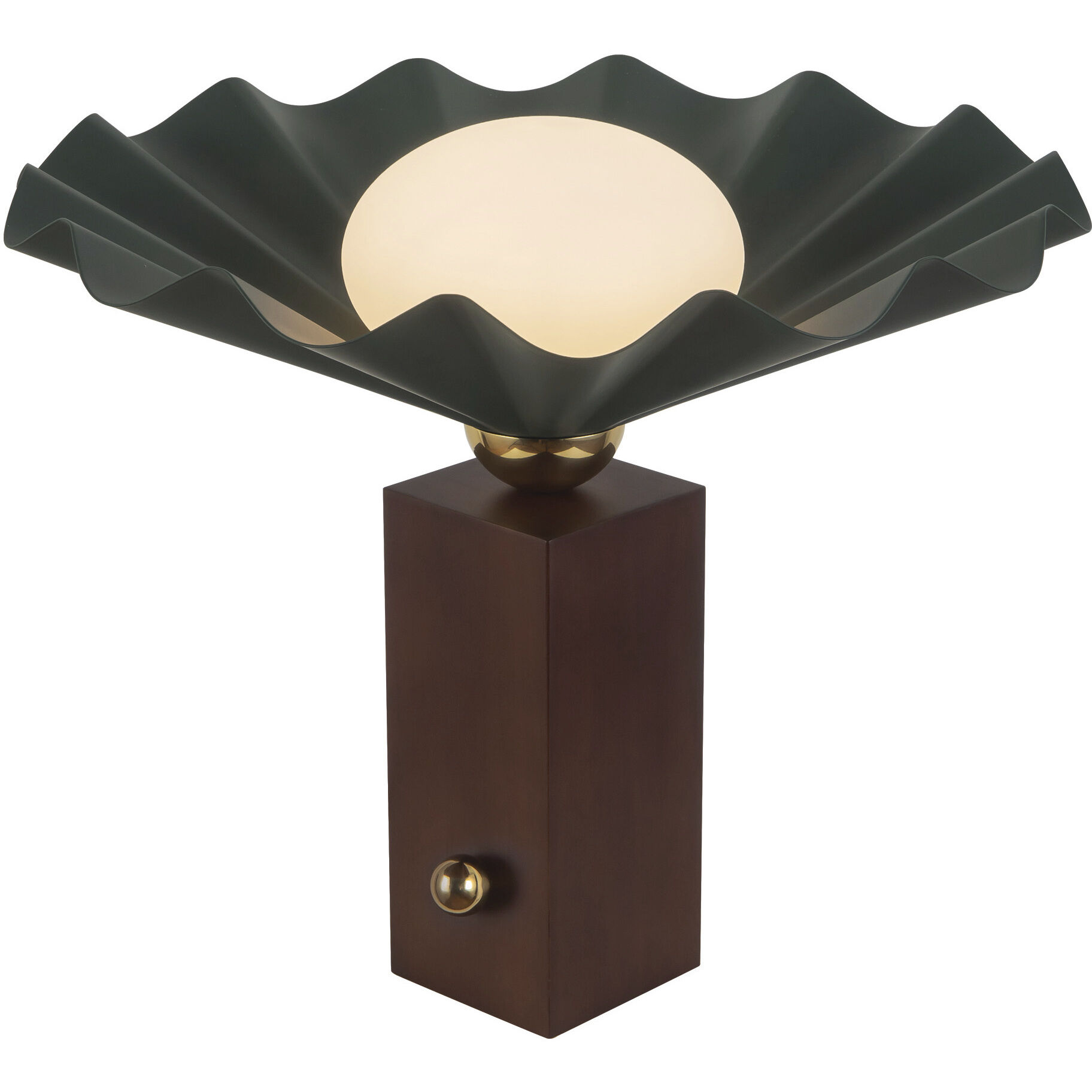 Furrow 13.5 inch 60 watt Pine Green Table Lamp Portable Light