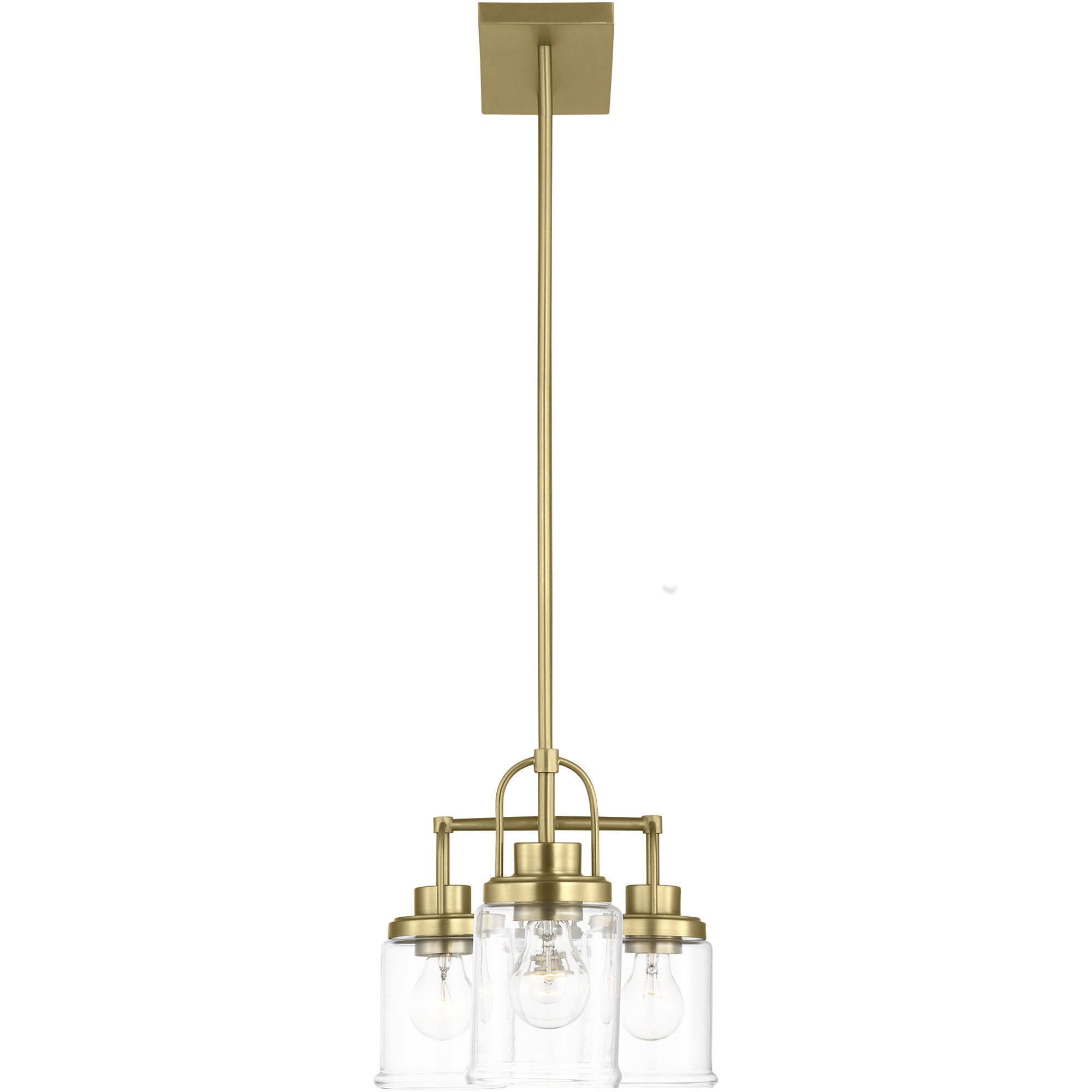 Anders 4 Light 48 inch Satin Brass Chandelier Ceiling Light