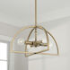 Lawson 4 Light 15 inch Aged Brass Semi-Flush Mount Ceiling Light, Convertible Dual Mount