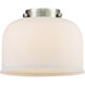 Franklin Restoration Bell LED 8 inch Polished Chrome Mini Pendant Ceiling Light in Matte White, Franklin Restoration