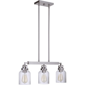Foxwood 3 Light 26.88 inch Brushed Polished Nickel Island Light Ceiling Light