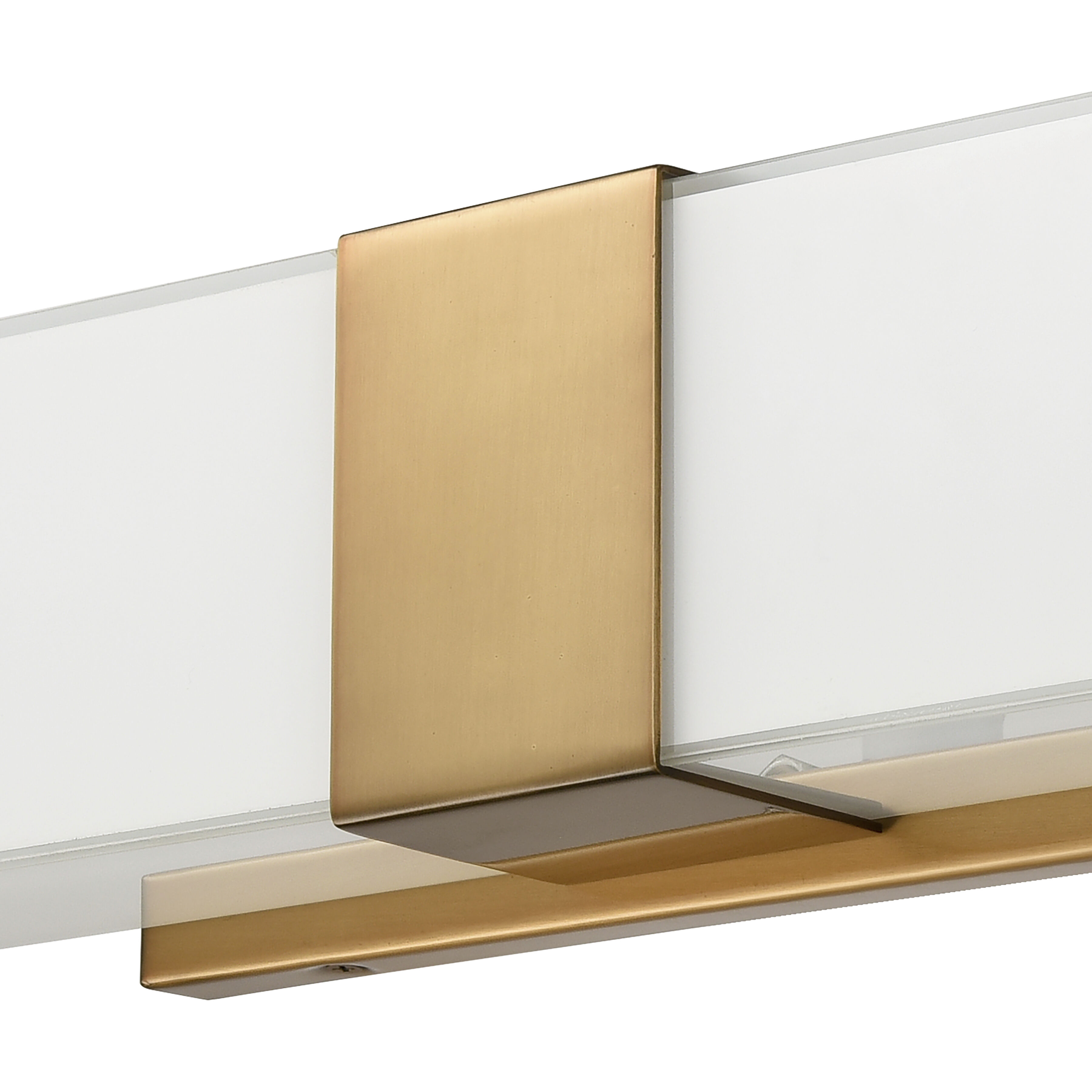 Reciprocate Vanity Light Wall Light in Aged Brass