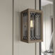 Chevron 1 Light 6 inch Rustic Iron and French Oak Wall Sconce Wall Light