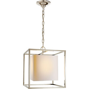 Eric Cohler Caged 1 Light 16 inch Polished Nickel Lantern Pendant Ceiling Light in Natural Paper, Small