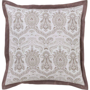 Griffin 26 X 26 inch Ivory, Taupe, White, Light Gray Euro Sham