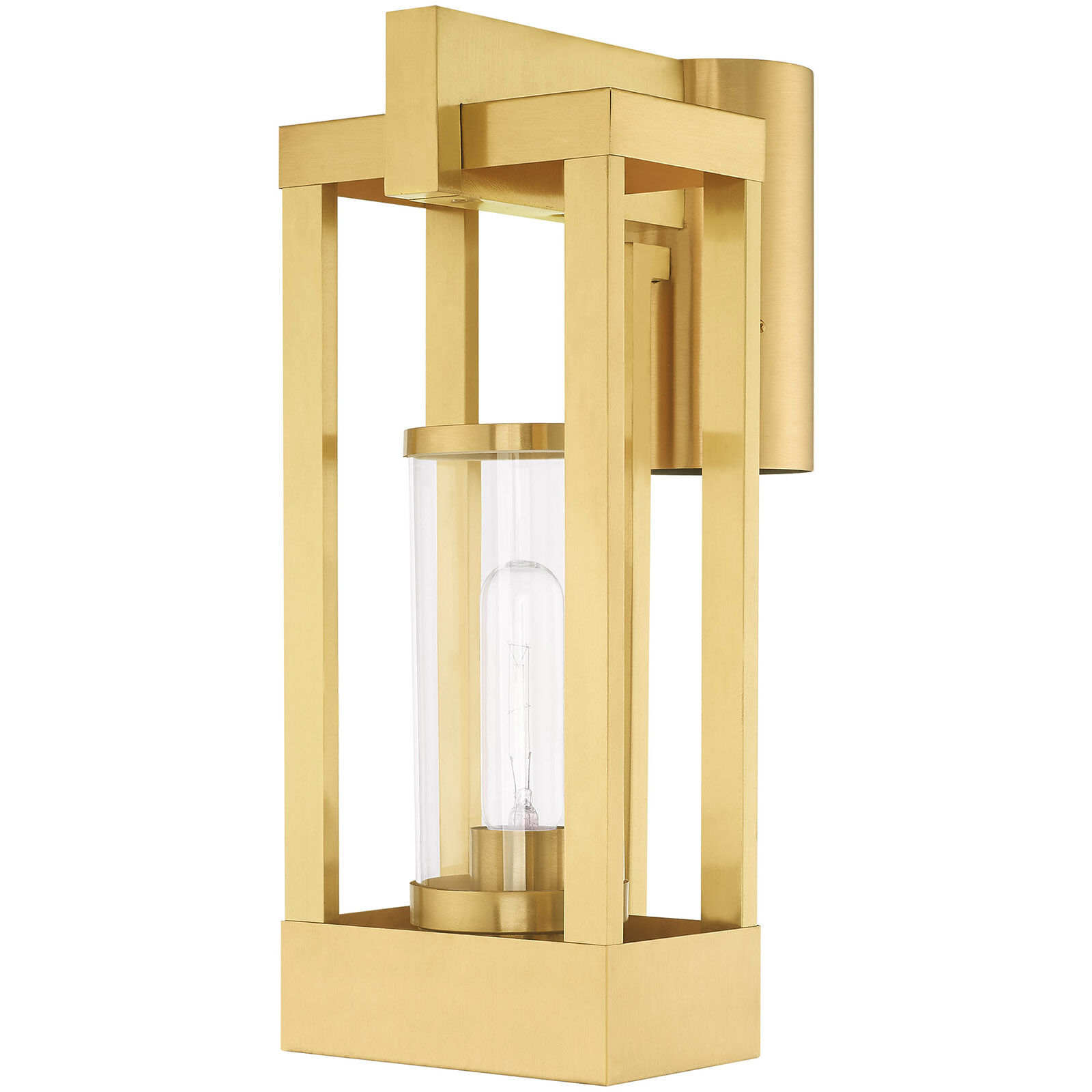 Delancey 1 Light 15 inch Satin Brass Outdoor Post Top Lantern