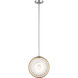 Waterford Copper Coast LED 15 inch Polished Nickel Olive Cut Pendant Ceiling Light