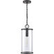 Hopkins 1 Light 7.25 inch Charcoal Black Outdoor Pendant