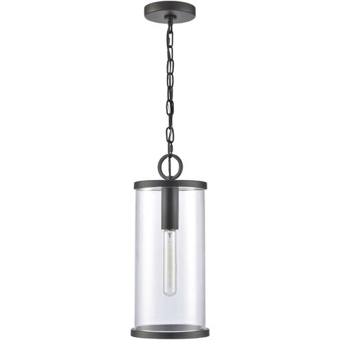 Hopkins 1 Light 7.25 inch Charcoal Black Outdoor Pendant