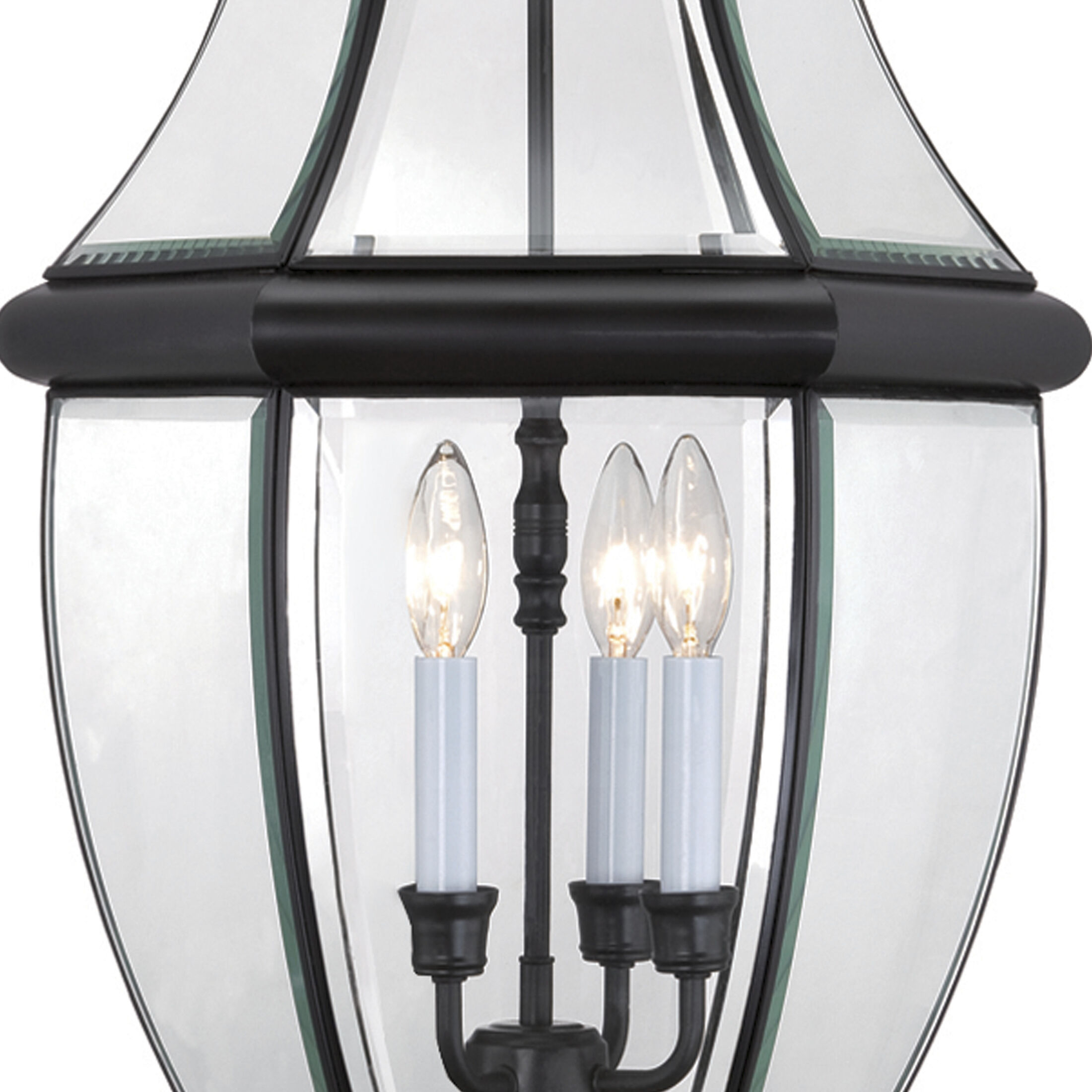 Newbury 3 Light 12.5 inch Mystic Black Outdoor Hanging Lantern