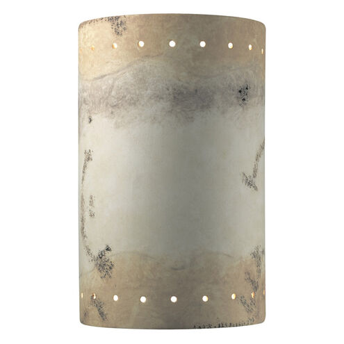 Ambiance Collection LED 12.5 inch Matte White/Champagne Gold Outdoor Wall Sconce