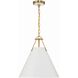 Xavier 3 Light 16 inch Vibrant Gold Pendant Ceiling Light
