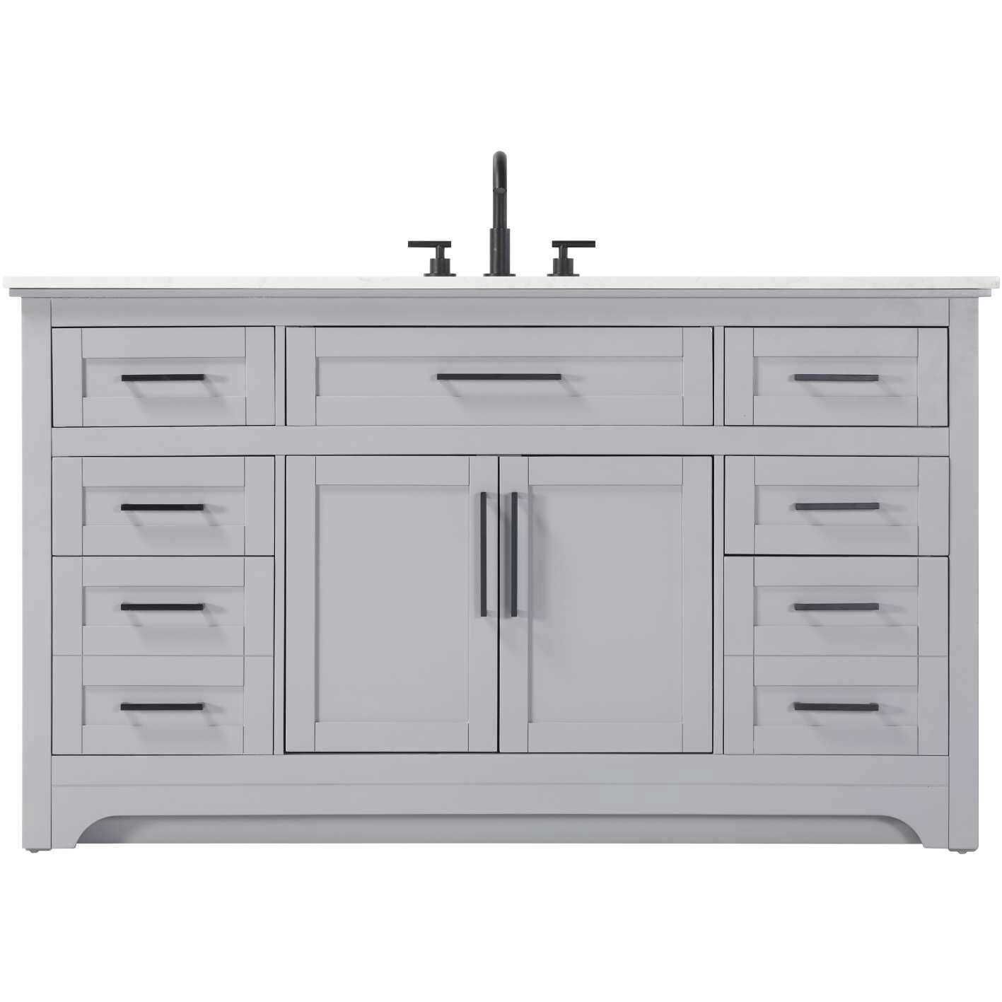 Remington 60 X 35 inch Grey Bathroom Vanity Cabinet