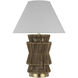 Chapman & Myers Antigua 29.25 inch 15 watt Natural Abaca and Antique-Burnished Brass Layered Table Lamp Portable Light