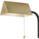 Argentat 42 inch 7.00 watt Black with Antique Brass Floor Lamp Portable Light