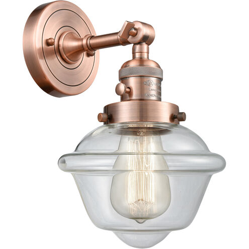 Franklin Restoration Small Oxford LED 8 inch Antique Copper Sconce Wall Light, Franklin Restoration