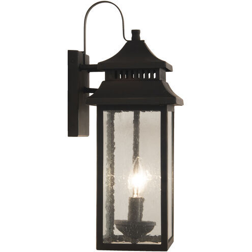 Crossbend 2 Light 19 inch Dark Bronze Gilded Outdoor Wall Mount